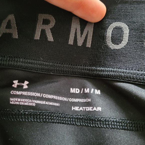 3/4 Black Under Armour Legging - Picture 2 of 4